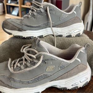 Skechers Gray and White Comfort Sneakers